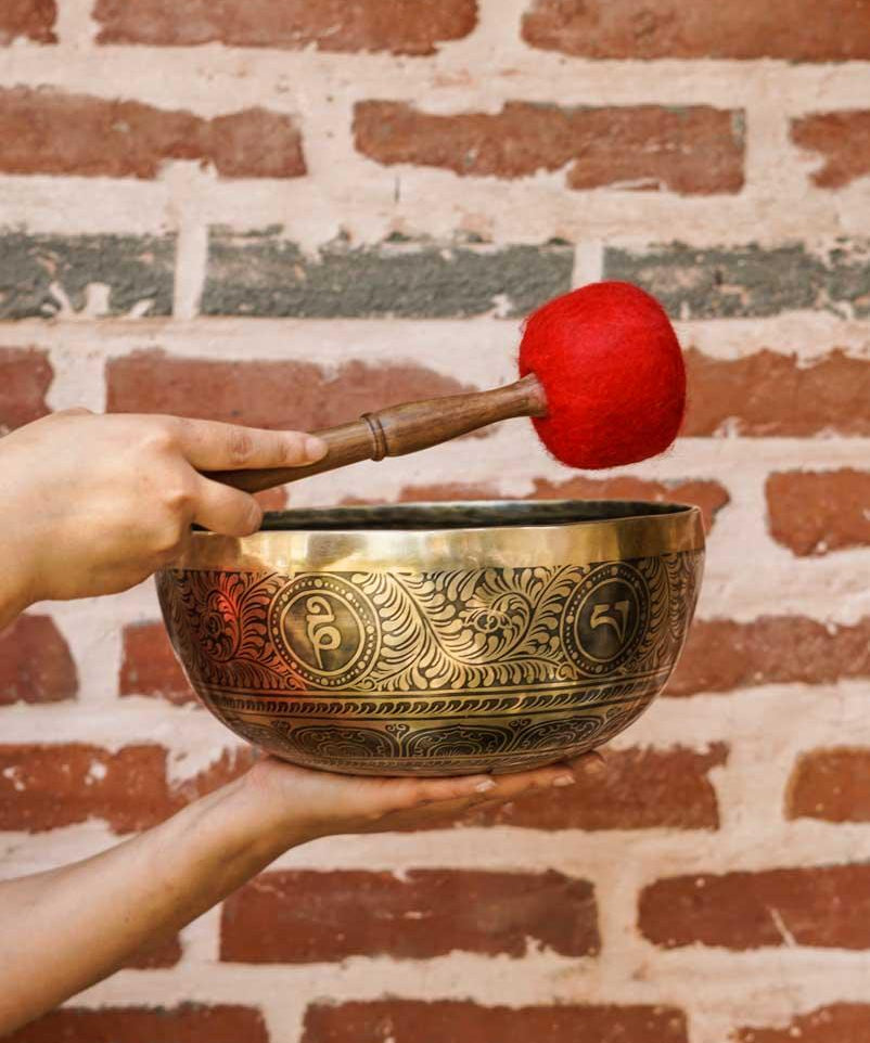 Large Singing Bowl also known as Prayer bowl for healing and meditation. An additional accessory for your yoga space-mind healing