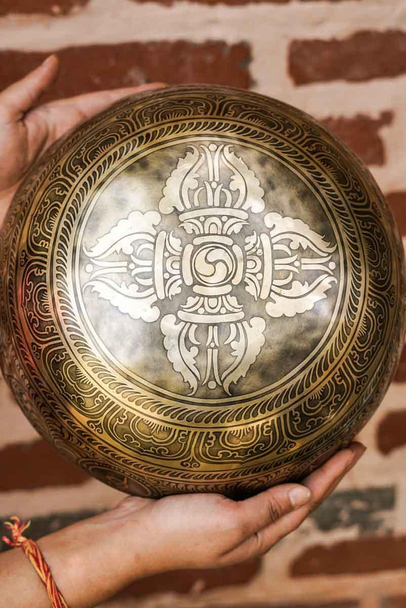 Large Singing Bowl also known as Prayer bowl for healing and meditation. An additional accessory for your yoga space-mind healingLarge Singing Bowl also known as Prayer bowl for healing and meditation. An additional accessory for your yoga space-mind healing