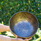 hand hammered singing bowl for sound meditation