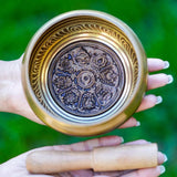 Small Singing Bowl with Asthamangal - HimalayasShop