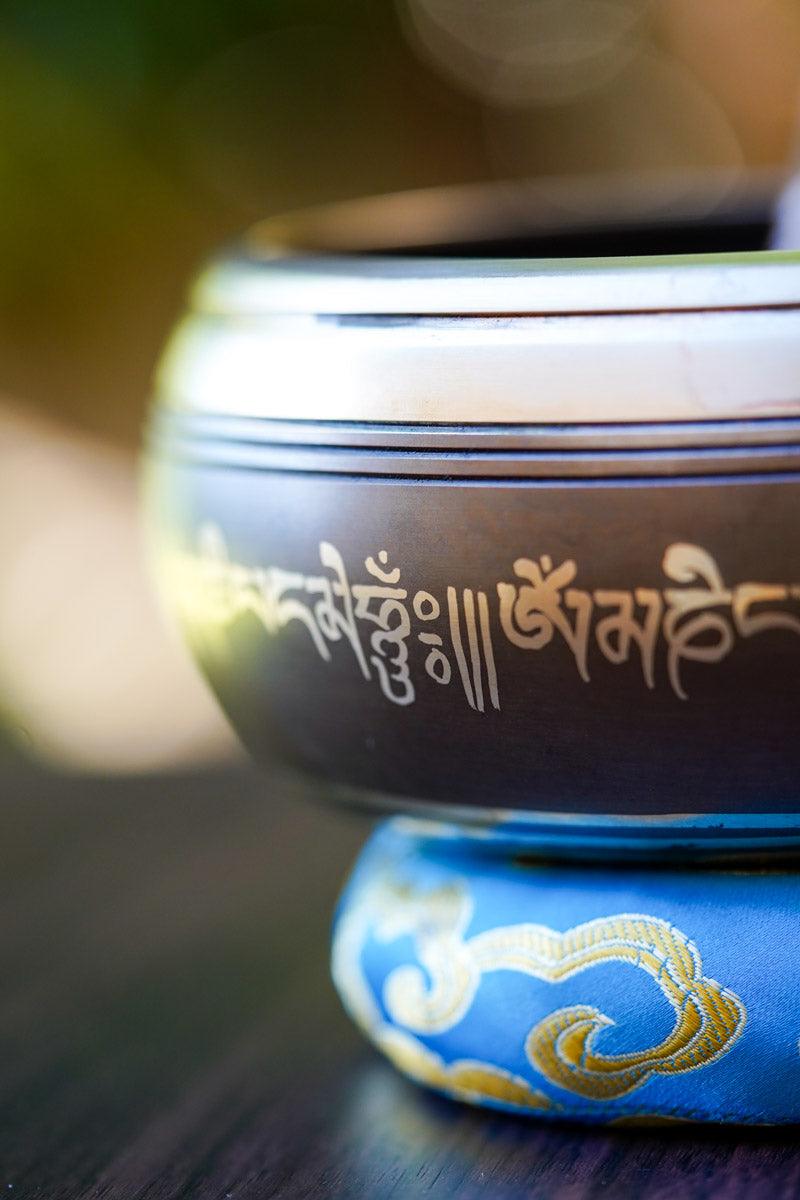 Bronze Om Carved Singing Bowl - HimalayasShop