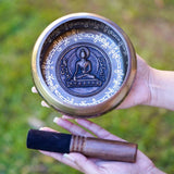 Amitabha Buddha Carved Singing Bowl - HimalayasShop