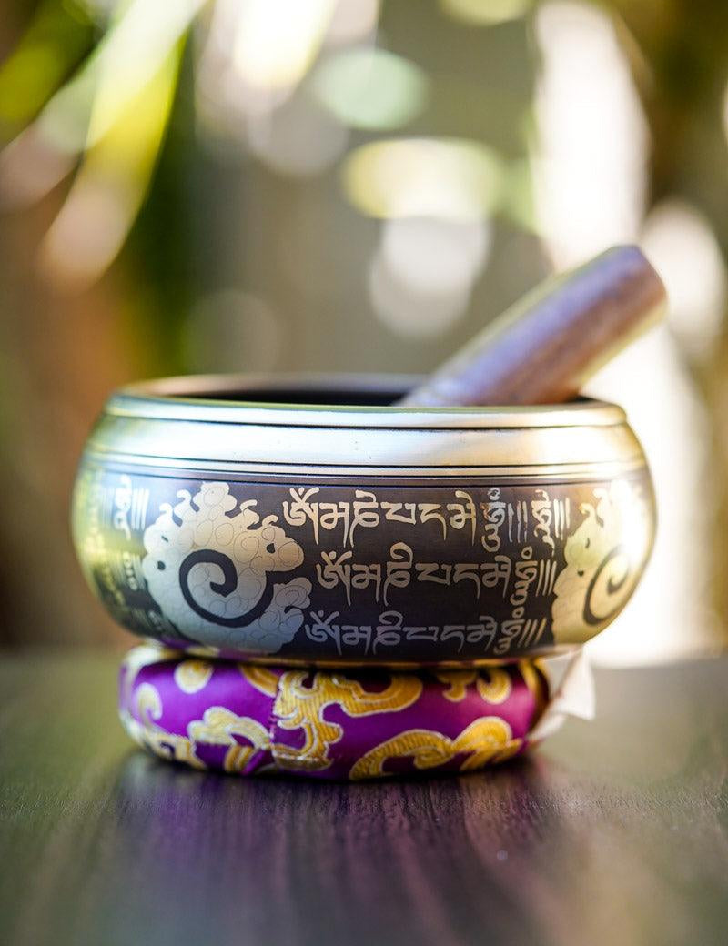 Amitabha Buddha Carved Singing Bowl - HimalayasShop