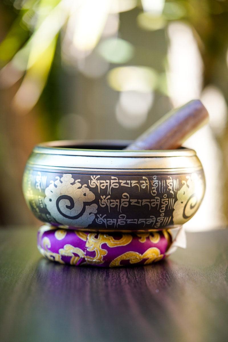 Amitabha Buddha Carved Singing Bowl - HimalayasShop