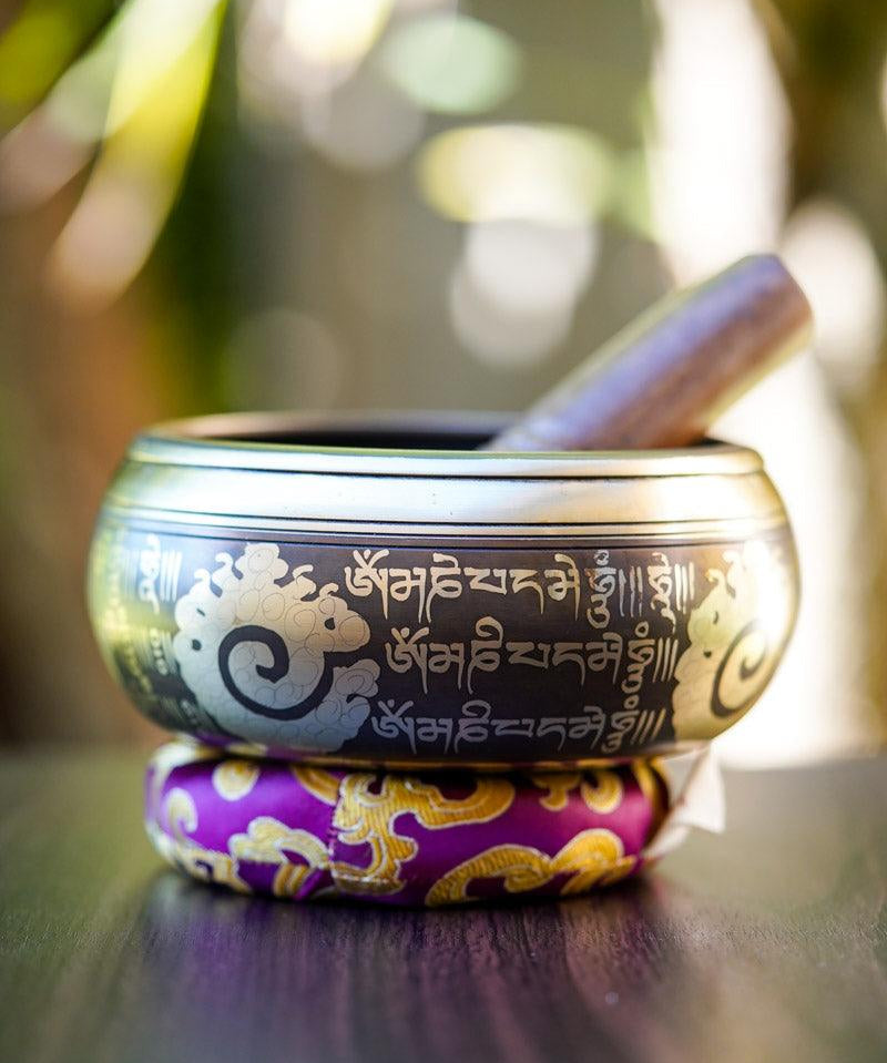 Amitabha Buddha Carved Singing Bowl - HimalayasShop