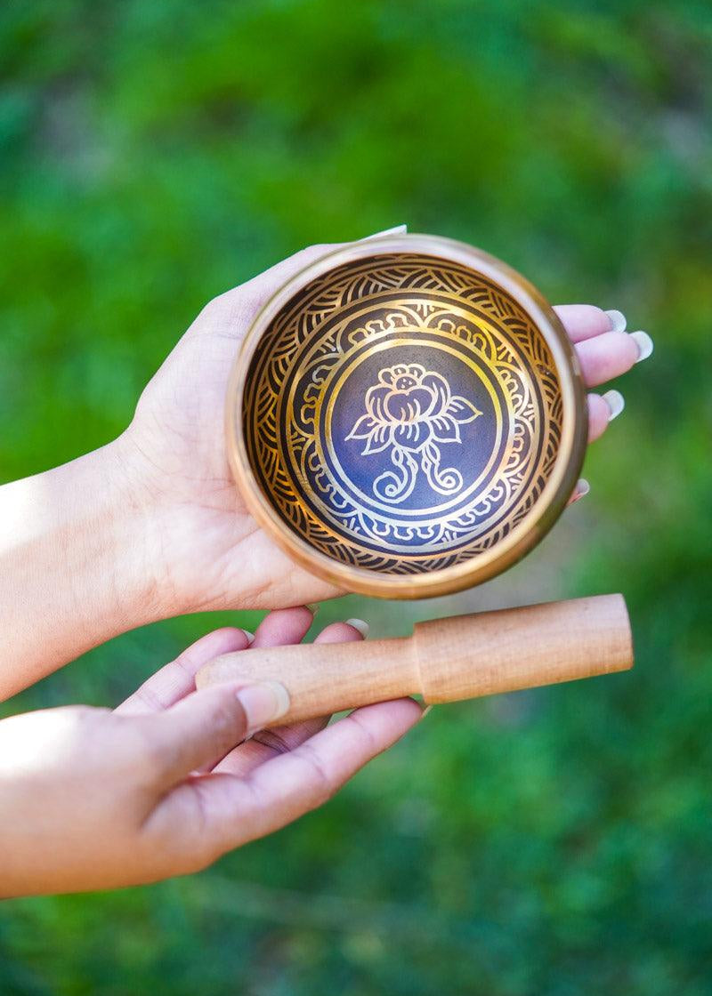 Lotus singing bowl - HimalayasShop 