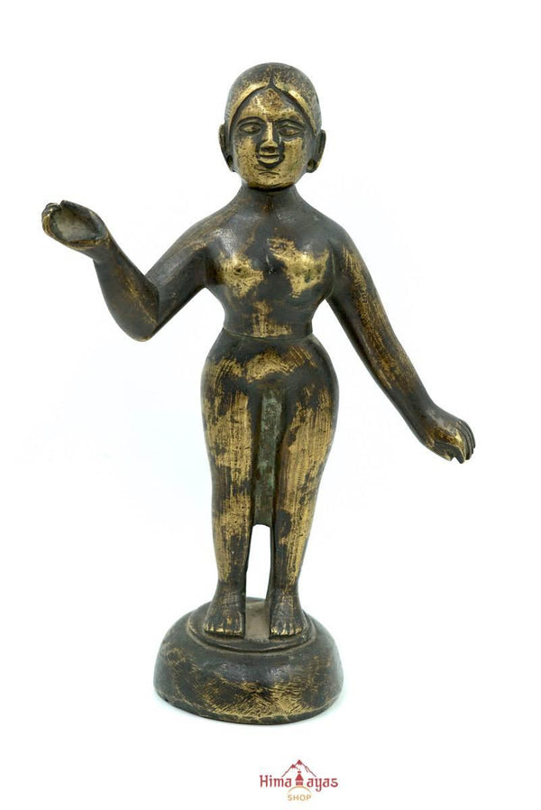 Vintage Bronze Statue of Standing Woman