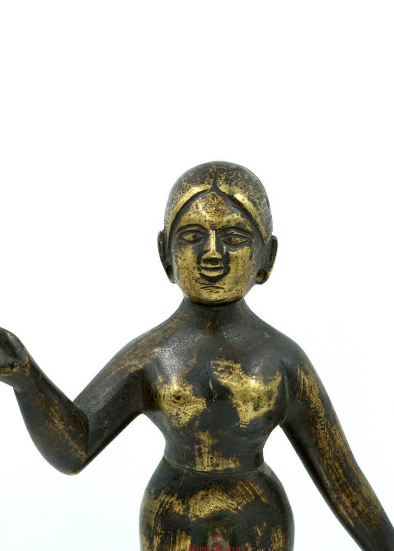 Vintage Bronze Statue of Standing Woman - Himalayas Shop