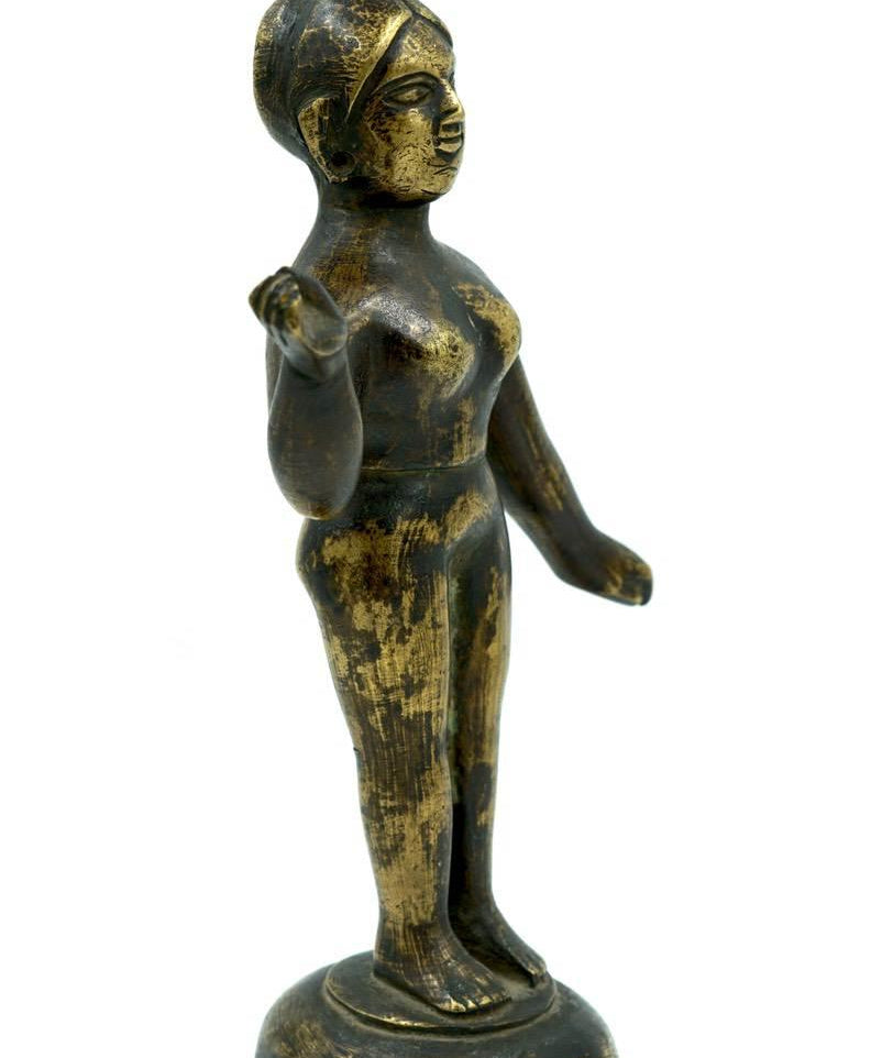 Vintage Bronze Statue of Standing Woman - Himalayas Shop