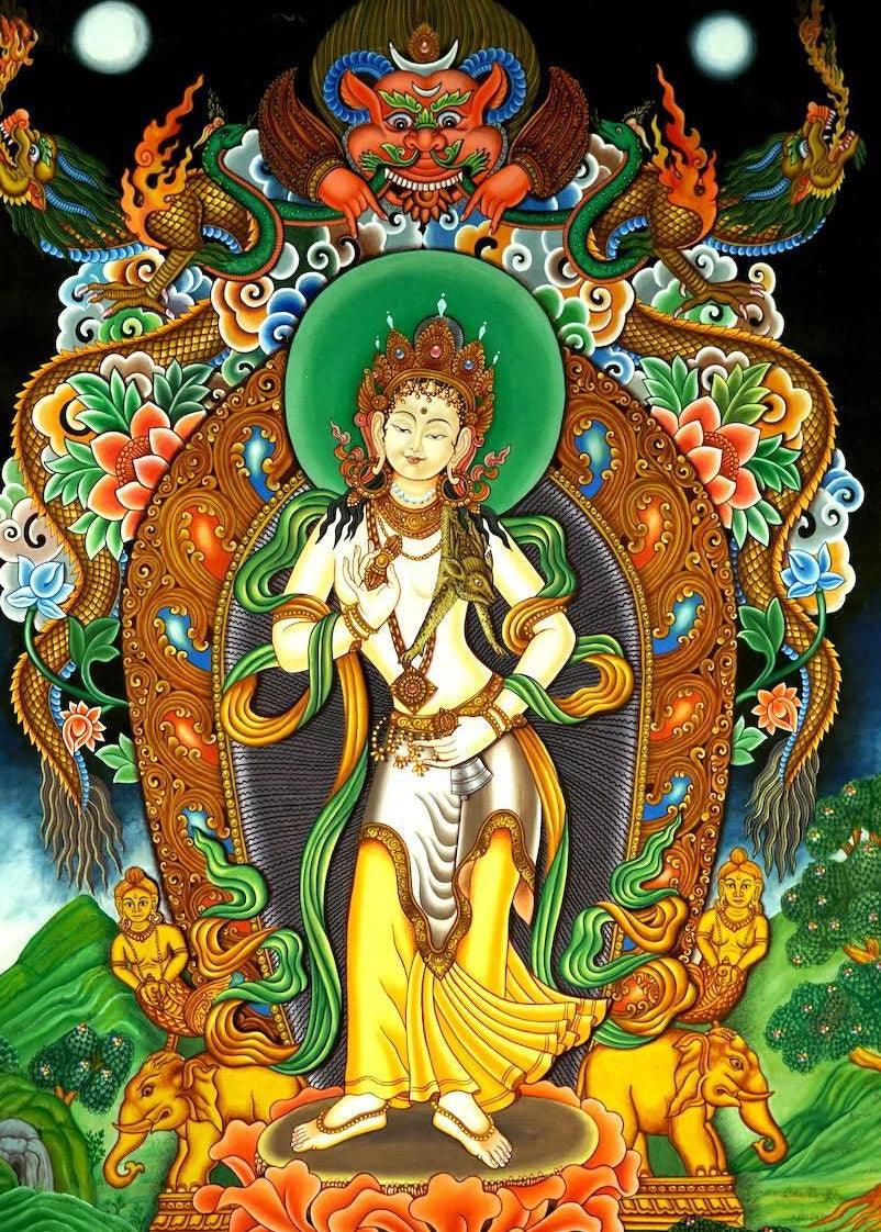 Standing Vajrasattva Newari Thangka