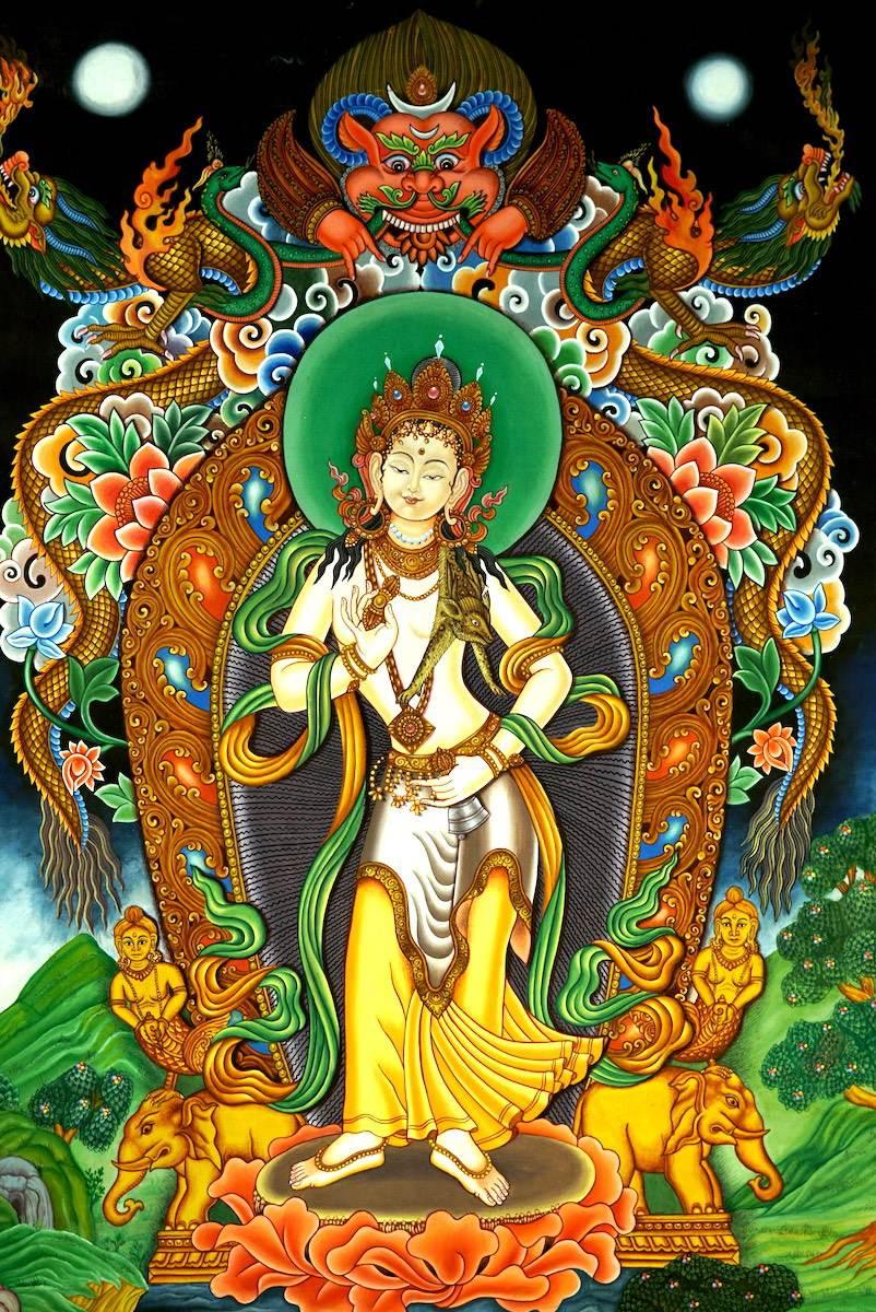 Standing Vajrasattva Newari Thangka