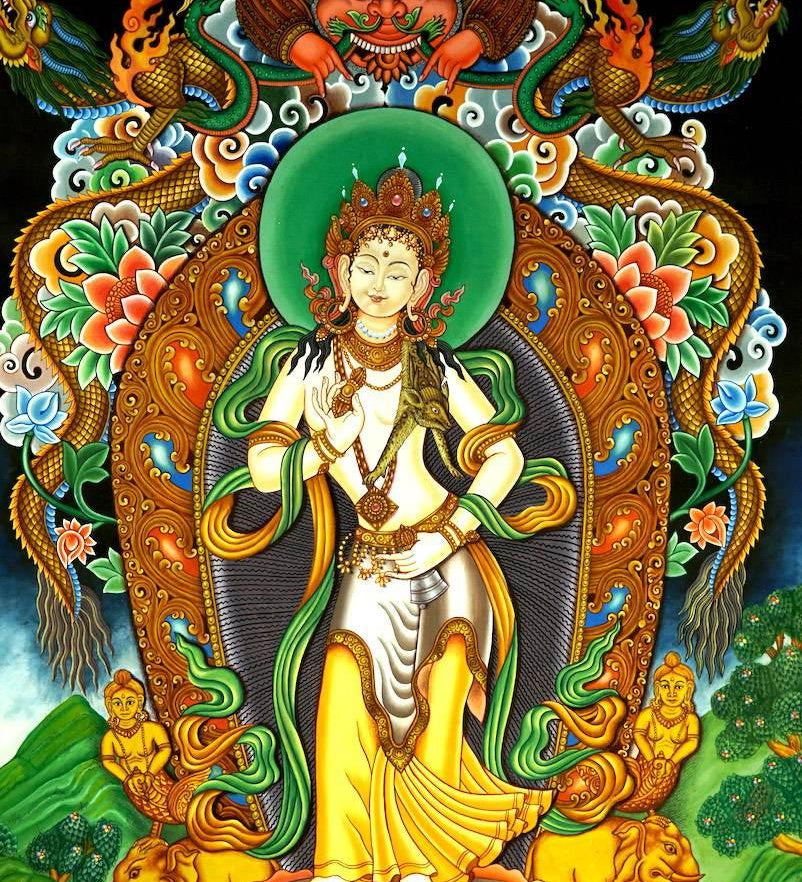 Standing Vajrasattva Newari Thangka