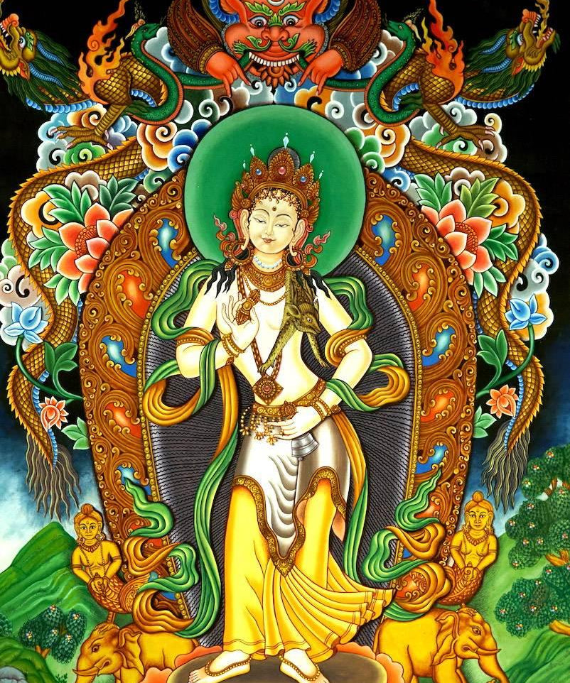 Standing Vajrasattva Newari Thangka