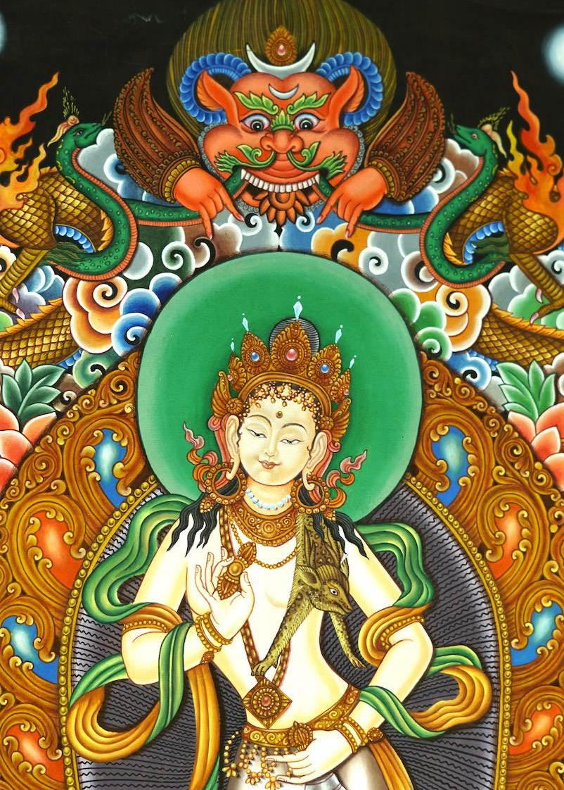 Standing Vajrasattva Newari Thangka