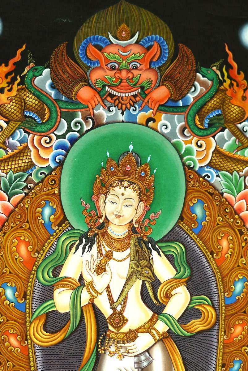 Standing Vajrasattva Newari Thangka