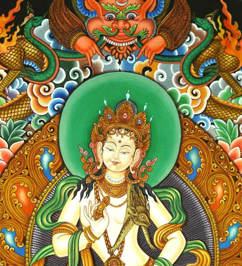 Standing Vajrasattva Newari Thangka