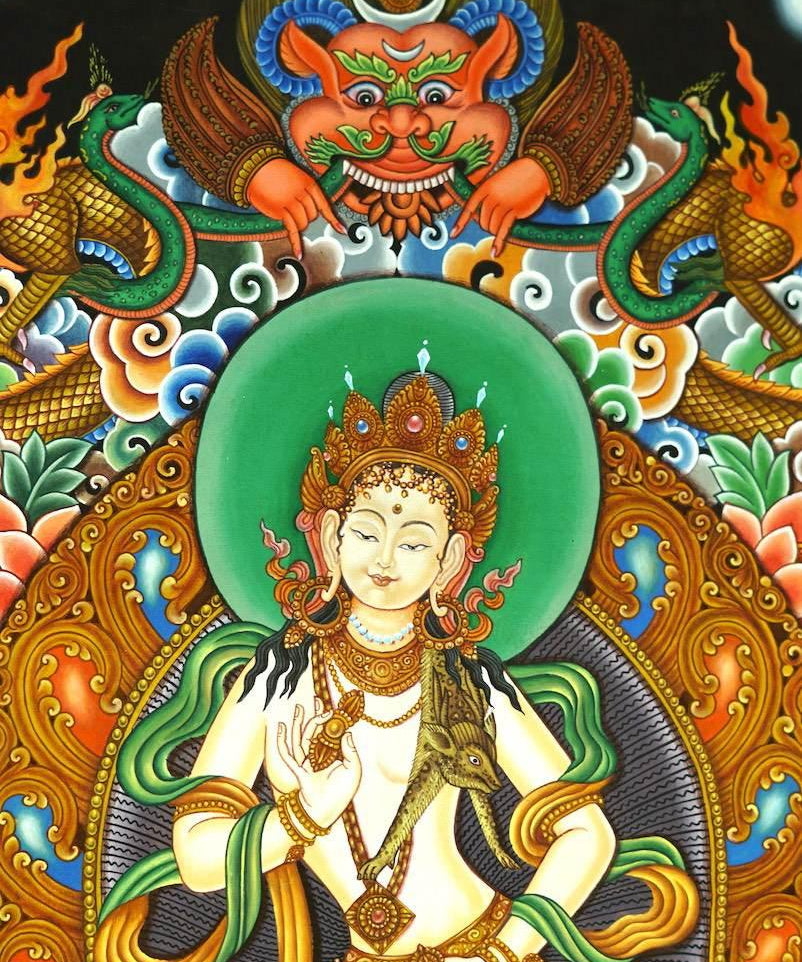 Standing Vajrasattva Newari Thangka