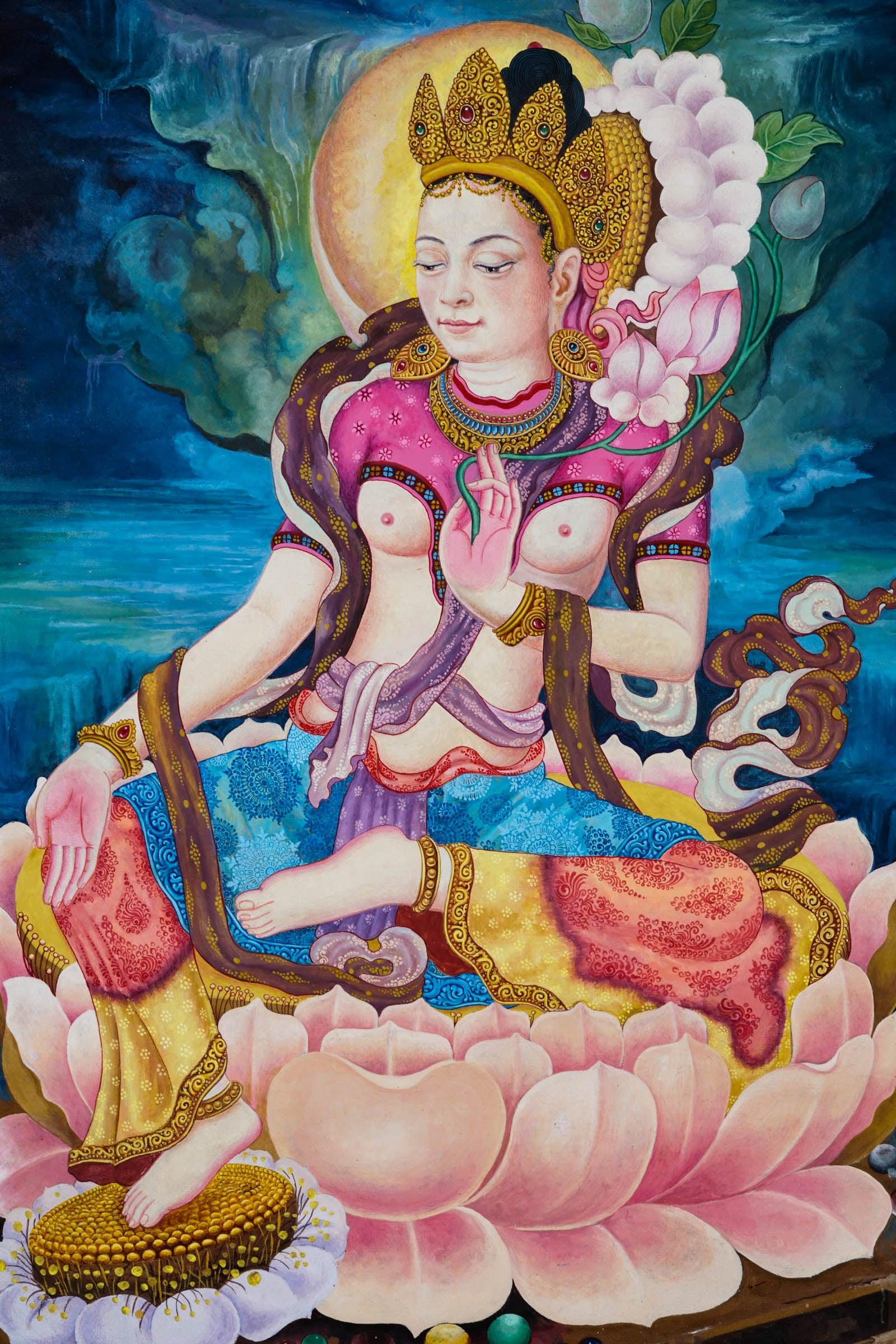 Tara Thangka Painting - Best handpainted thangka painting - HimalayasShop