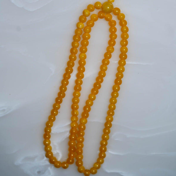 Amber Buddhist Mala Prayer 108 Beads 