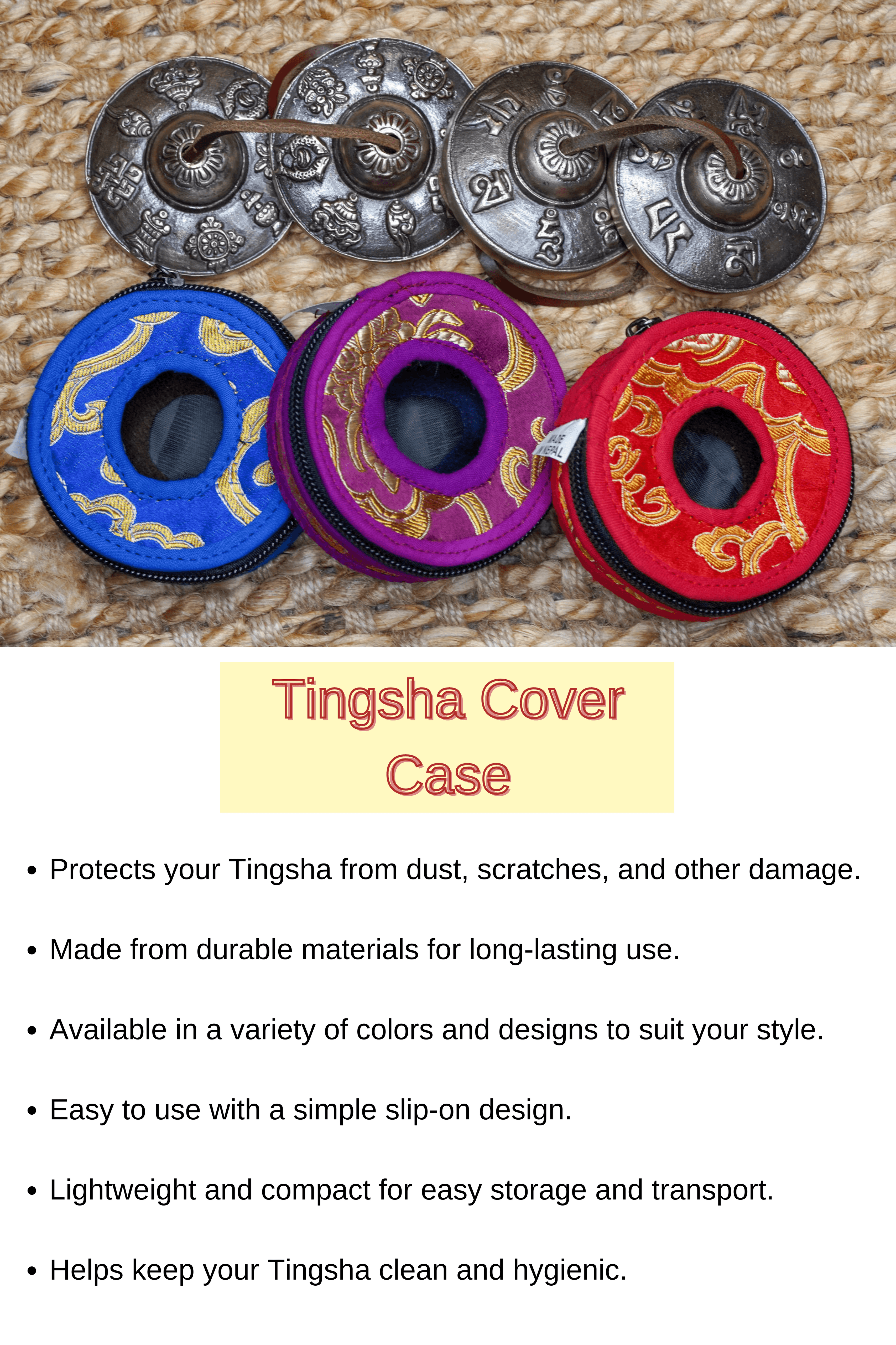 Handmade Tingsha Cover Case - Himalayas Shop
