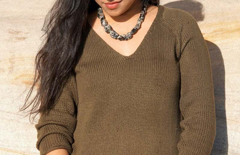 Raw tourmaline black crystal necklace stone with healing properties