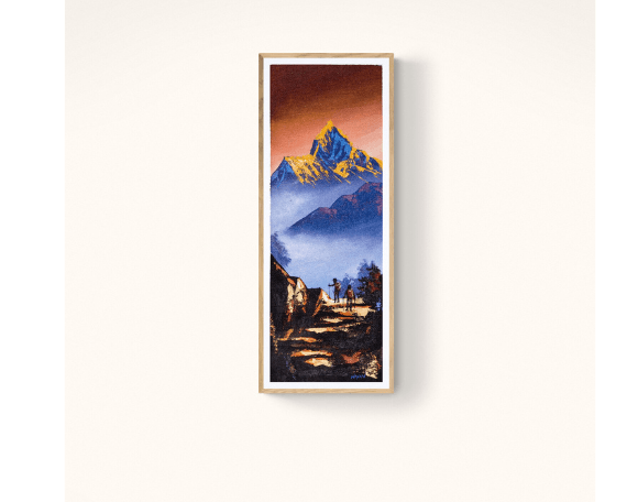 Oil painting of Mount Machhapuchhre