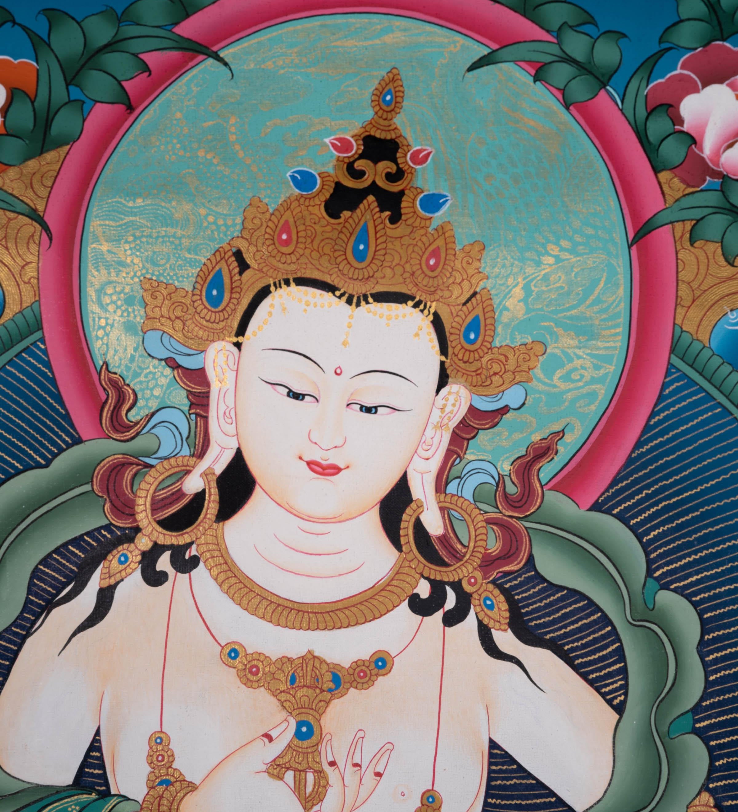 Vajrasattva Thangka Art - Himalayas Shop