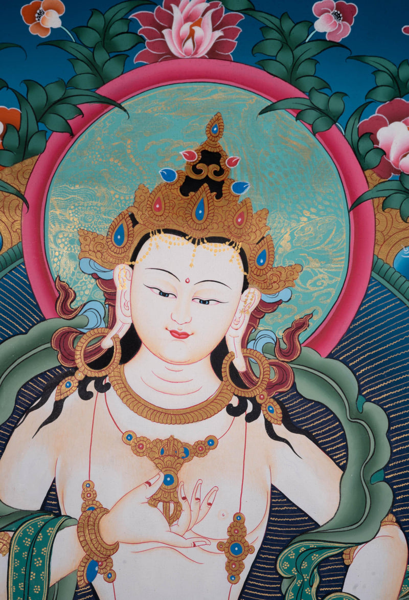 Vajrasattva Thangka Art - Himalayas Shop