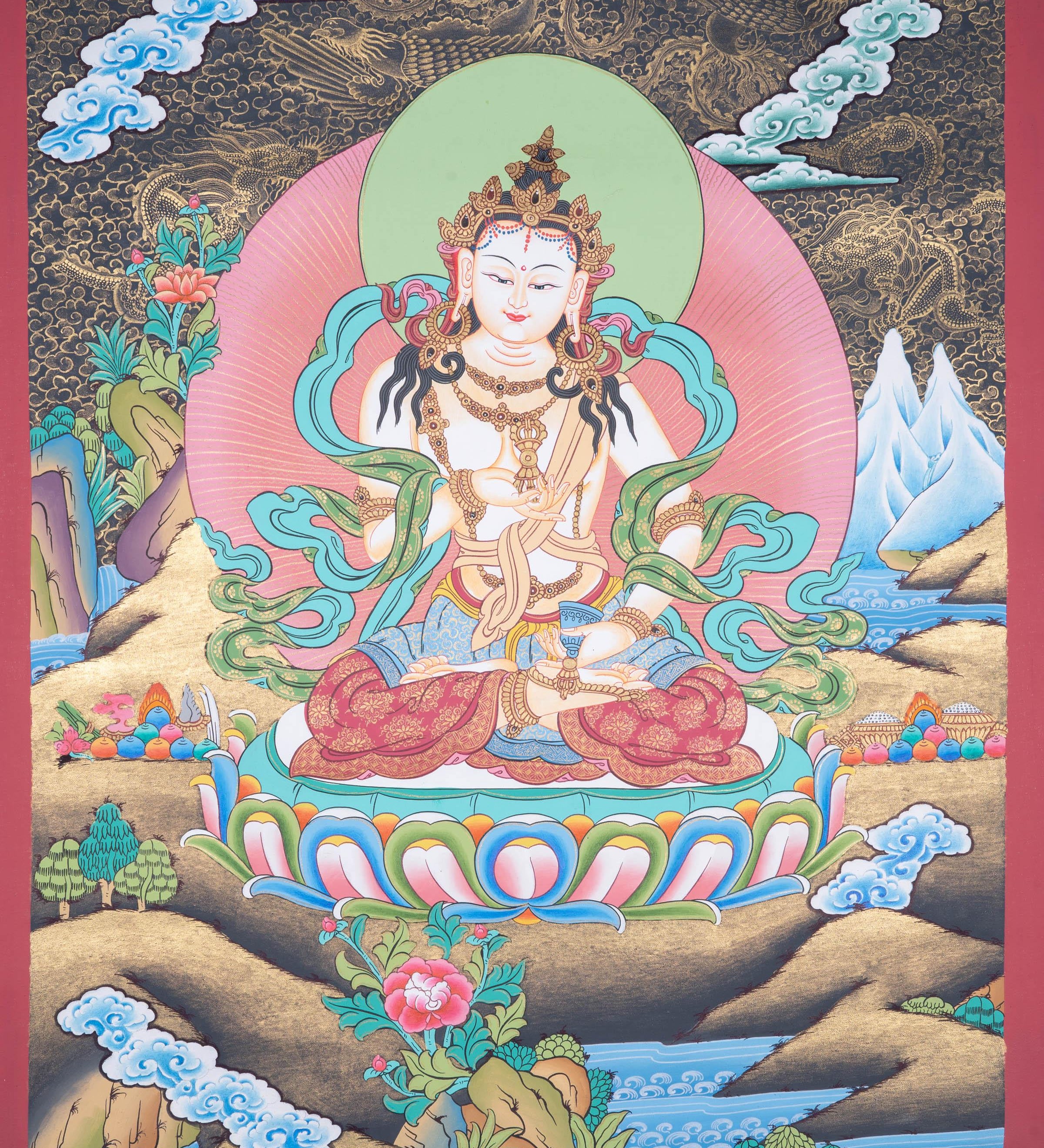 Handmade Vajrasattva Tibetan Thangka Art - Himalayas Shop