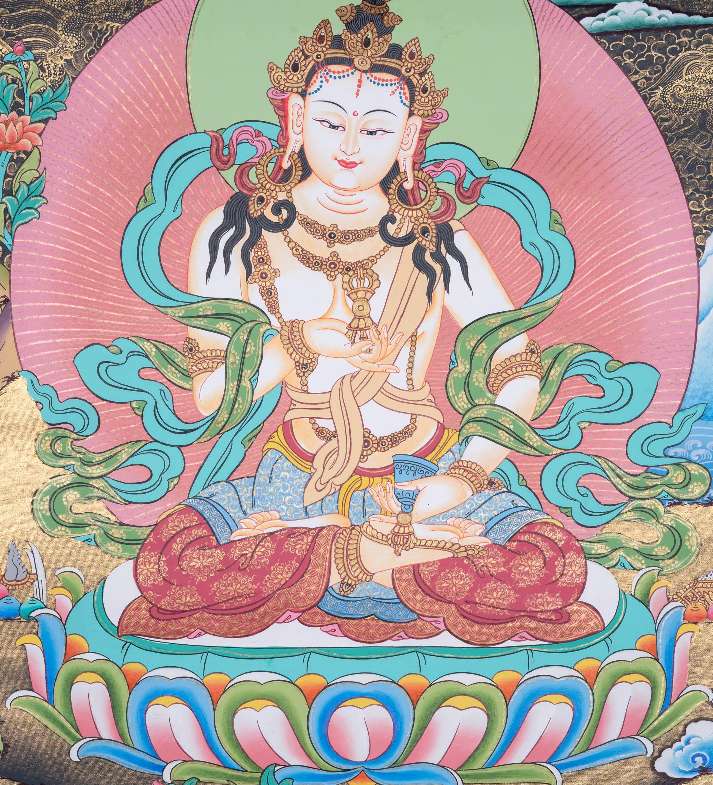 Handmade Vajrasattva Tibetan Thangka Art - Himalayas Shop