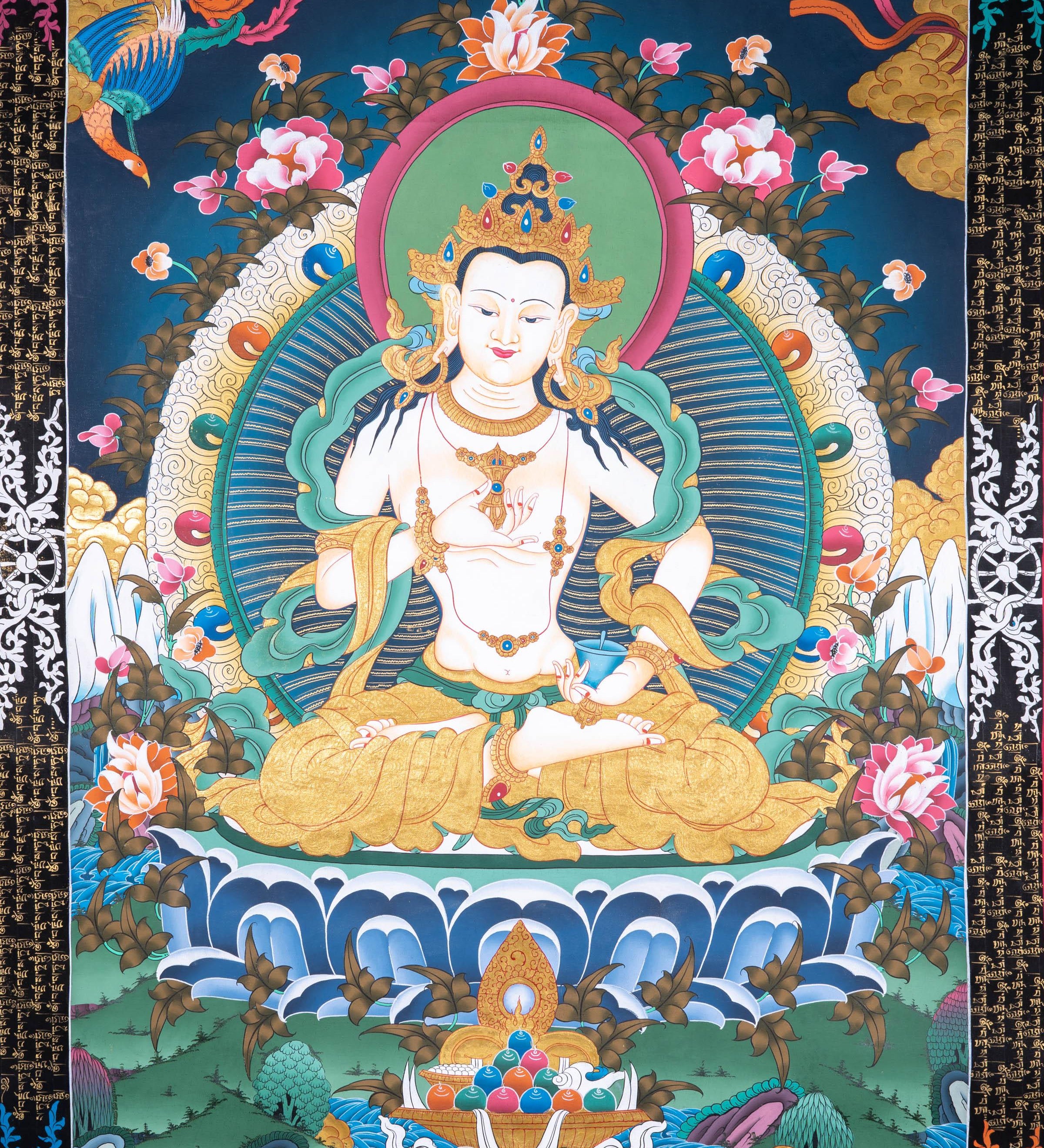 Vajrasattva High Quality Thangka - Himalayas Shop