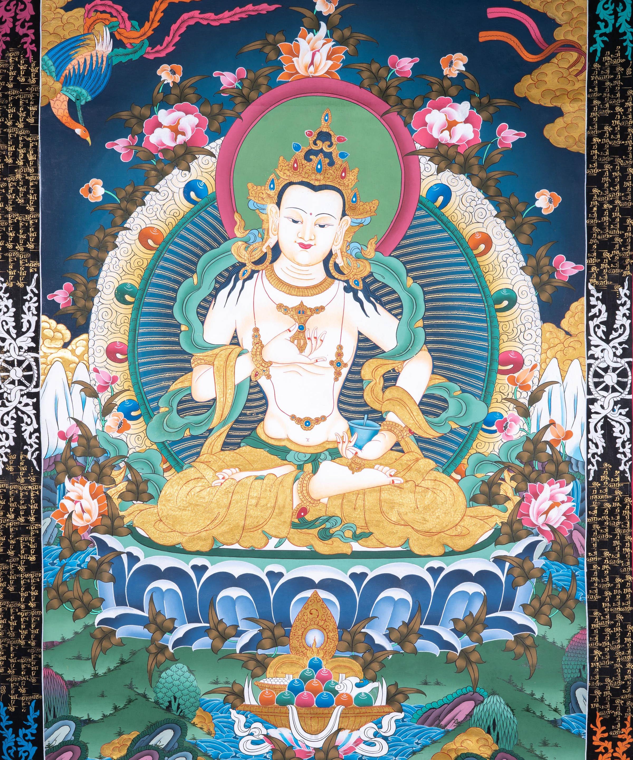 Vajrasattva High Quality Thangka - Himalayas Shop