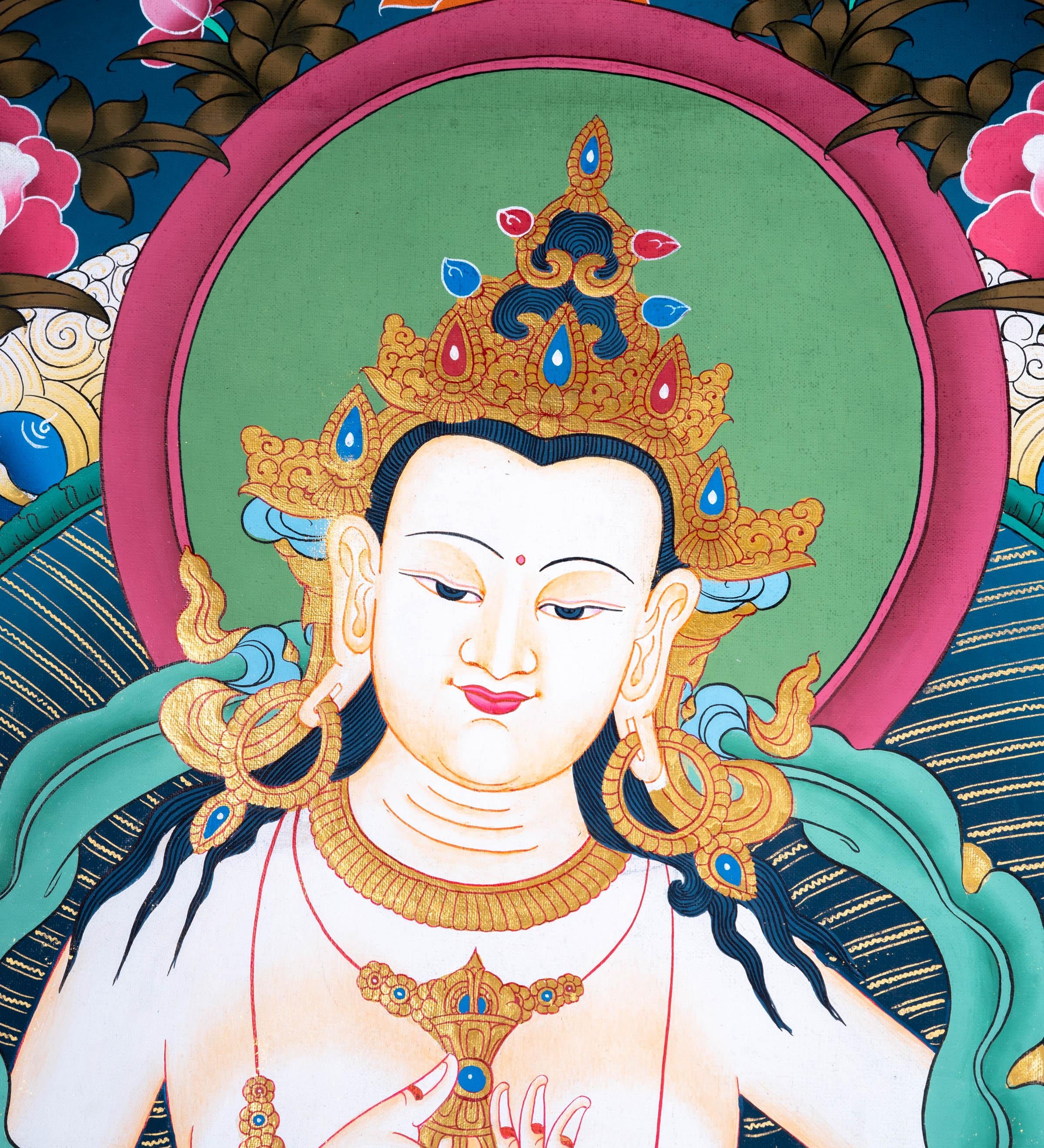 Vajrasattva High Quality Thangka - Himalayas Shop