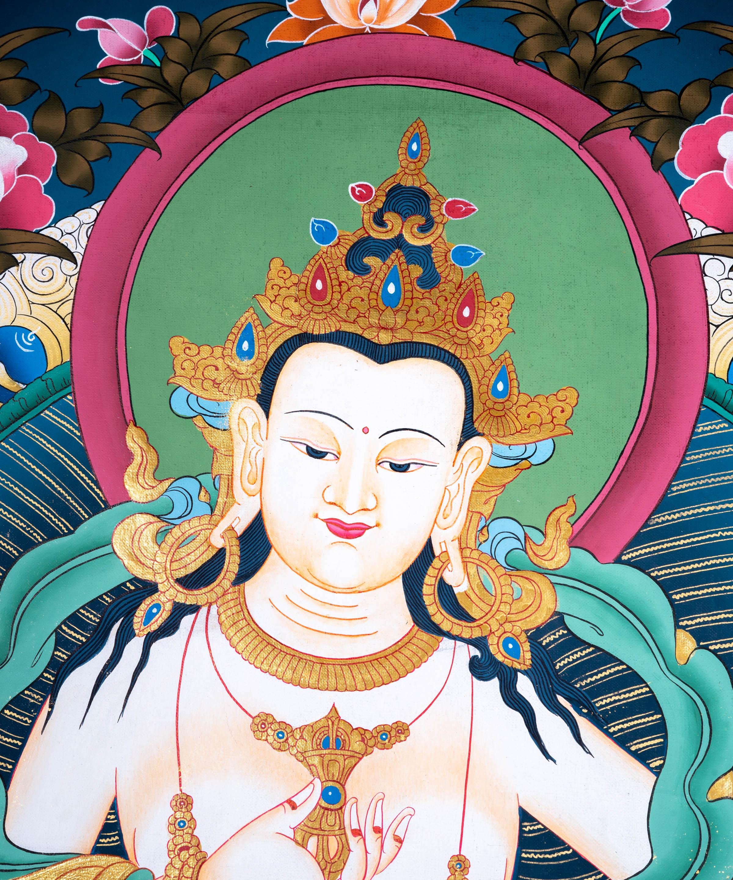 Vajrasattva High Quality Thangka - Himalayas Shop