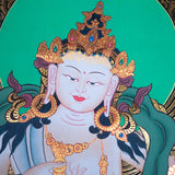 Tibetan Thangka art - Vajrasattva ,the Purifier - Himalayas Shop