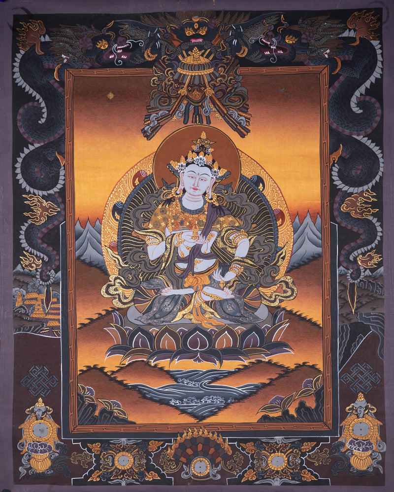 Beautiful Vajrasattva Tibetan thangka