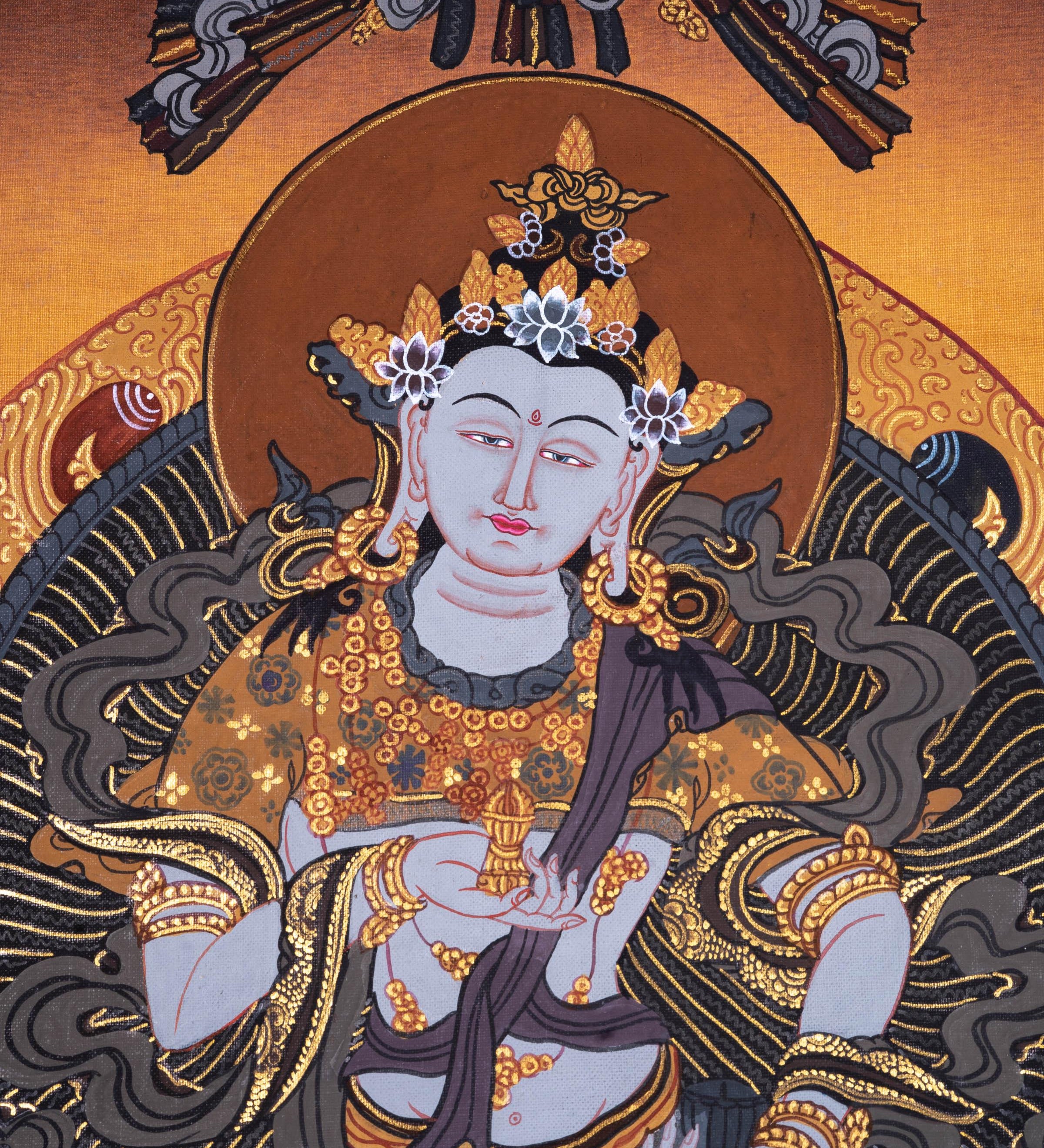 Beautiful Vajrasattva Tibetan thangka - Himalayas Shop