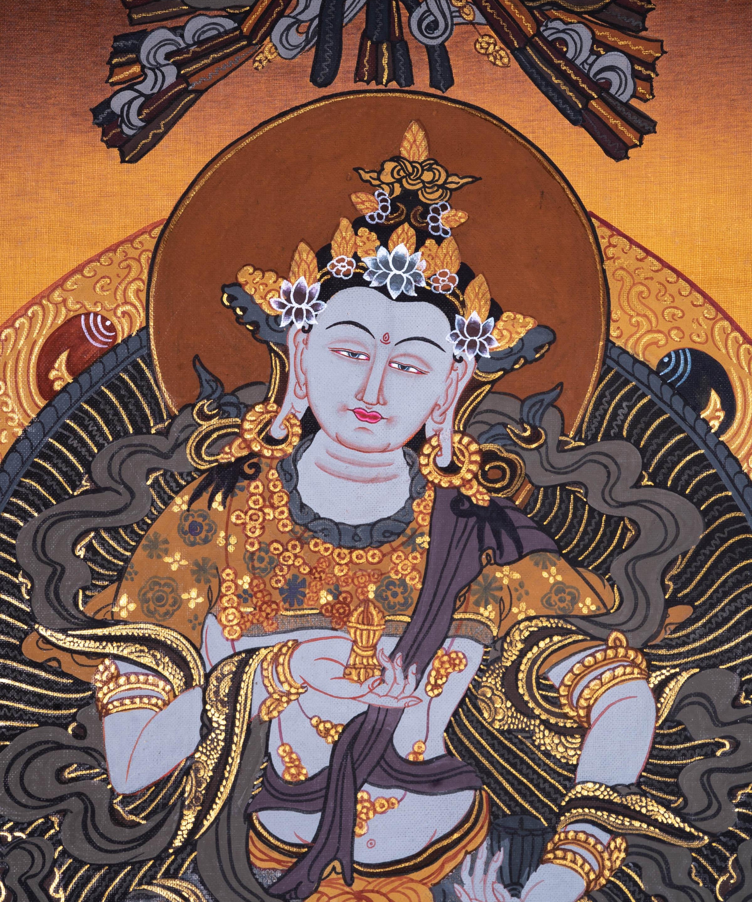Beautiful Vajrasattva Tibetan thangka - Himalayas Shop