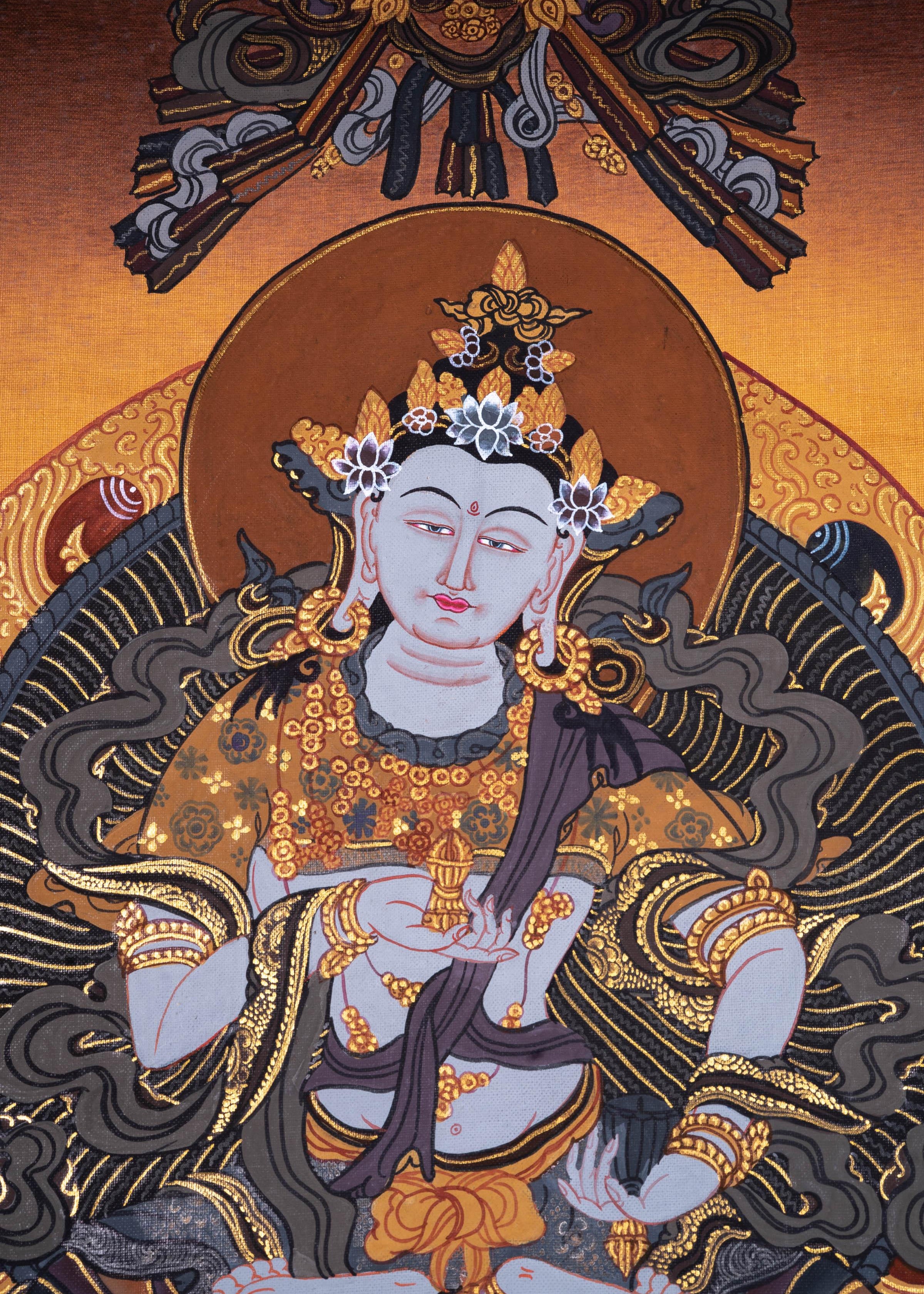 Beautiful Vajrasattva Tibetan thangka - Himalayas Shop