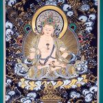 Vajrasattva canvas tibetan art - Himalayas Shop