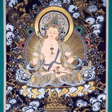 Vajrasattva canvas tibetan art - Himalayas Shop