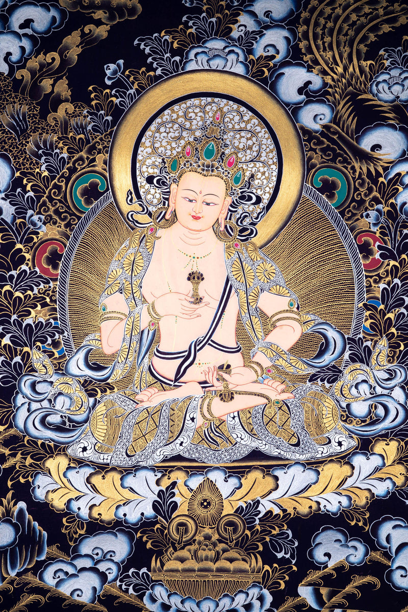 Vajrasattva canvas tibetan art - Himalayas Shop