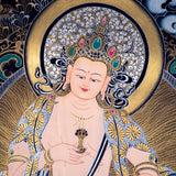 Vajrasattva canvas tibetan art - Himalayas Shop