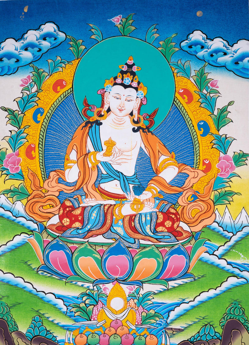 Vajrasattva thangka art - Himalayas Shop