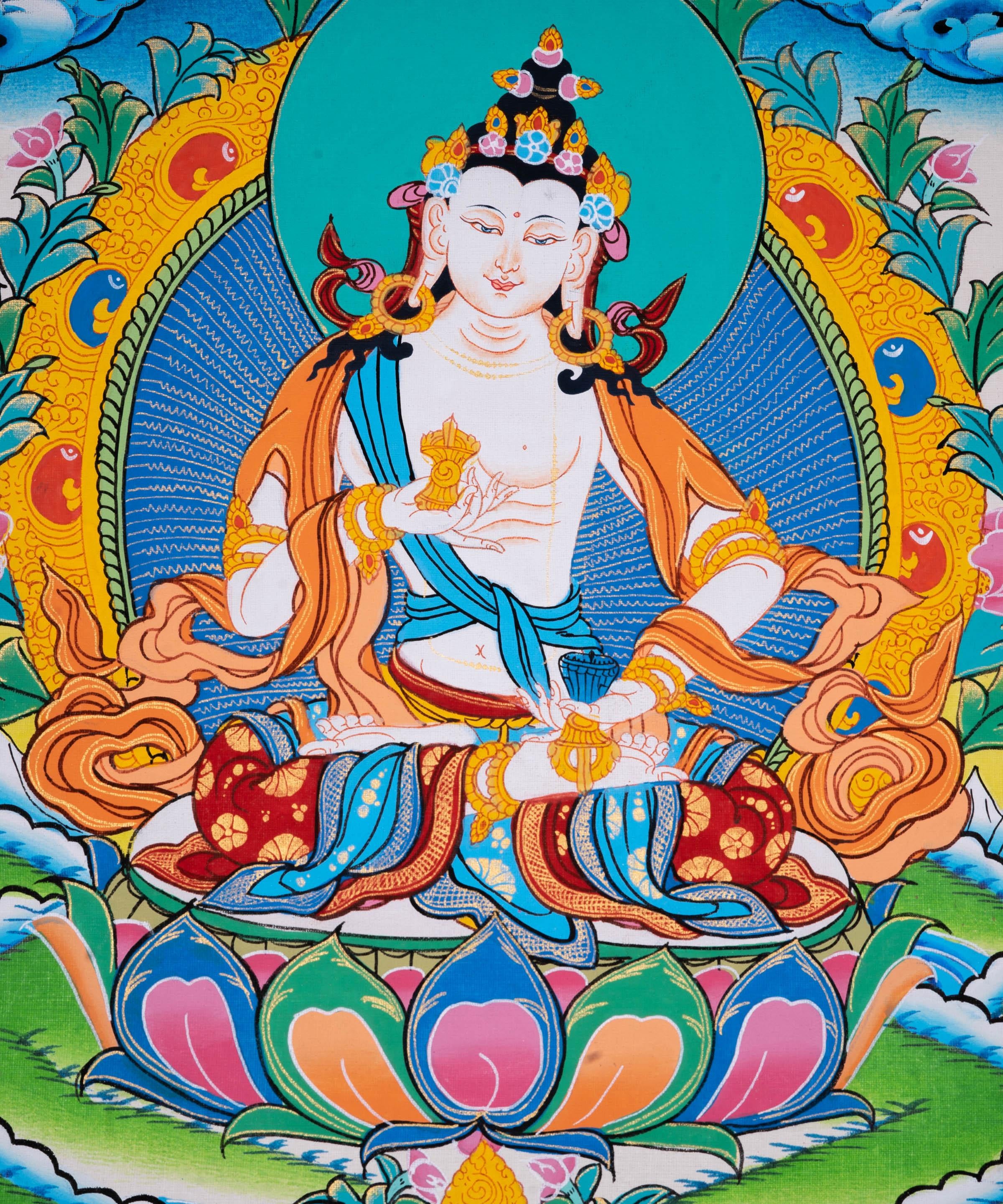 Vajrasattva thangka art - Himalayas Shop