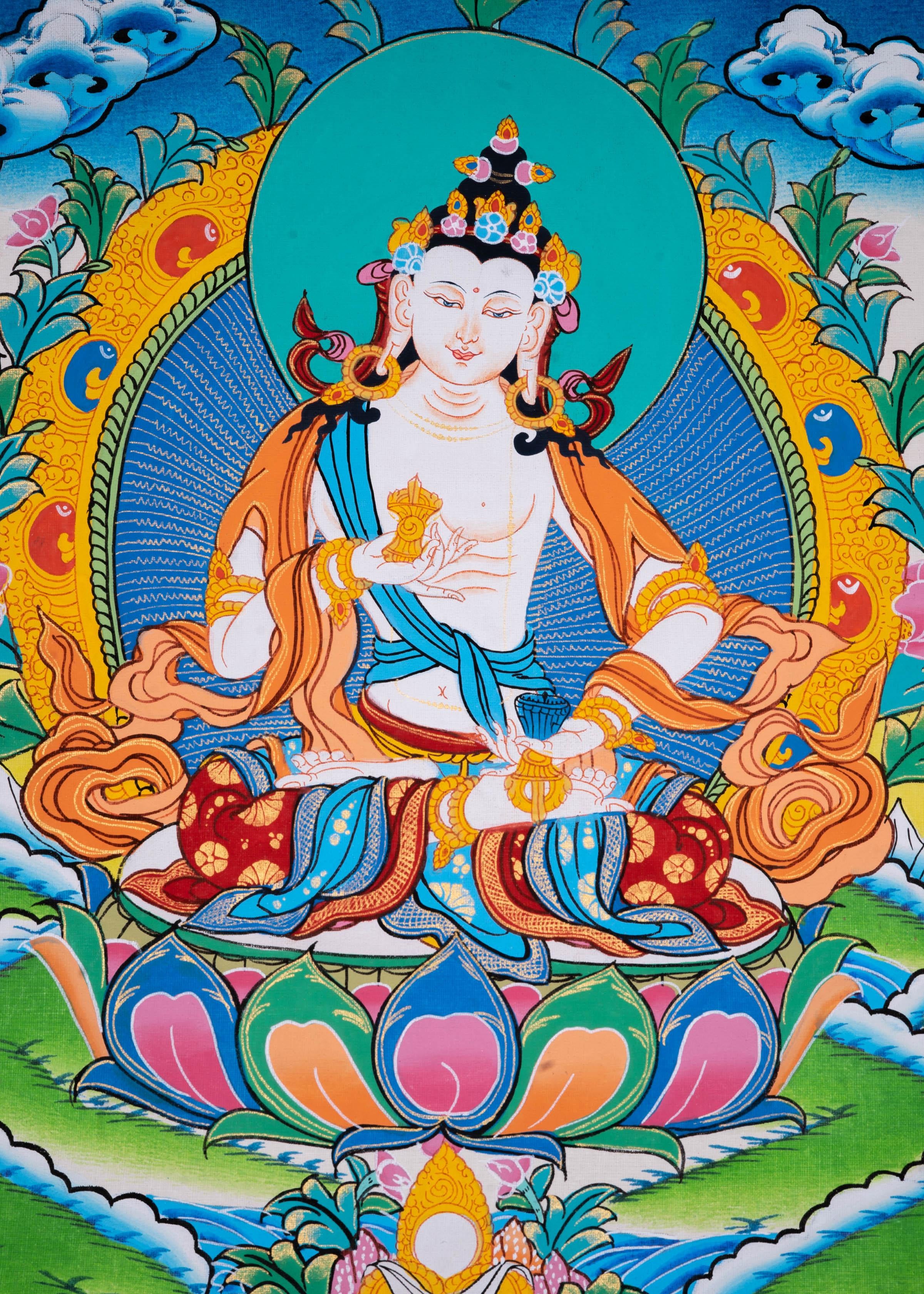 Vajrasattva thangka art - Himalayas Shop