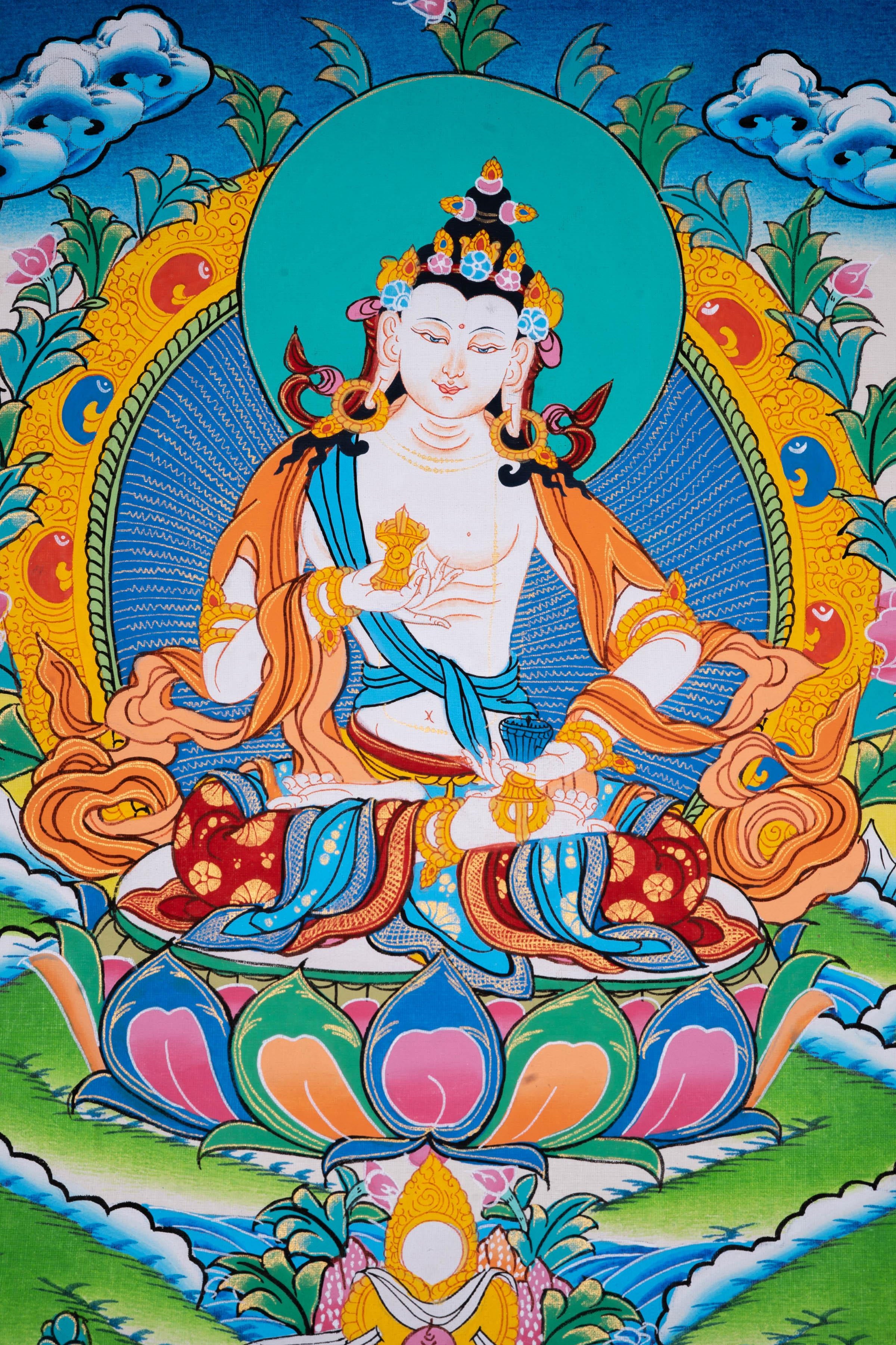 Vajrasattva thangka art - Himalayas Shop
