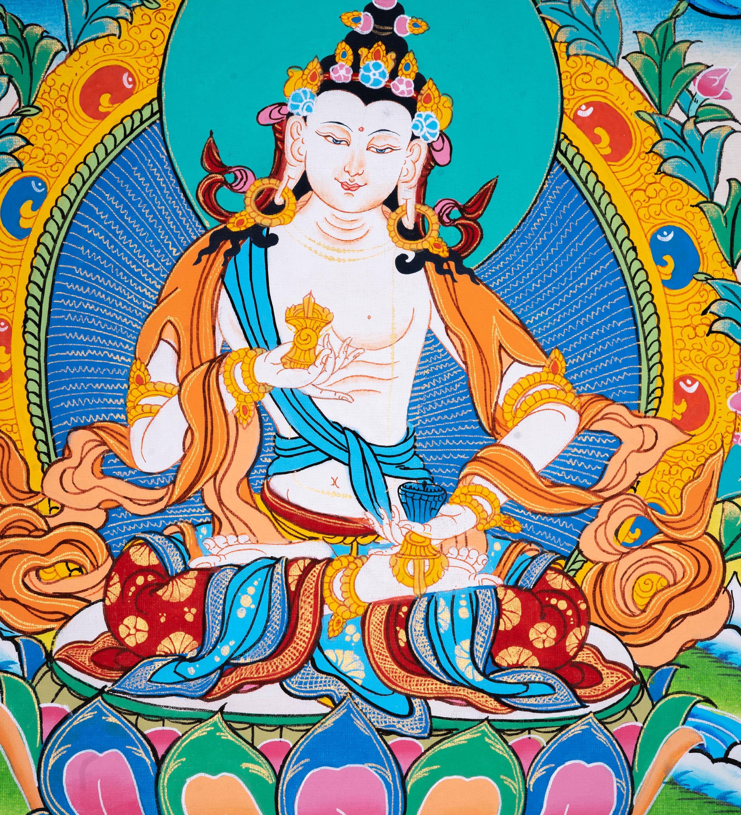 Vajrasattva thangka art - Himalayas Shop