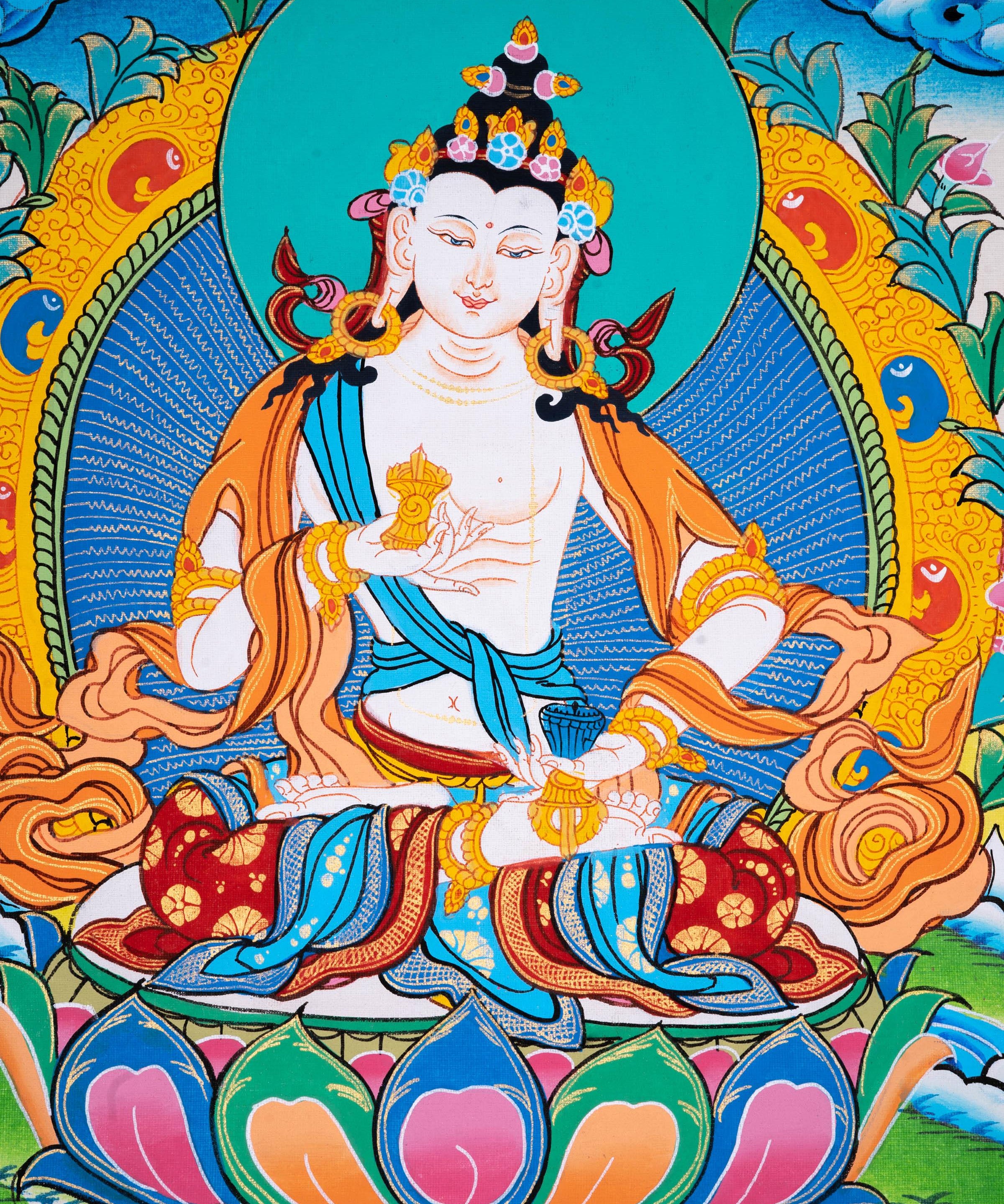 Vajrasattva thangka art - Himalayas Shop