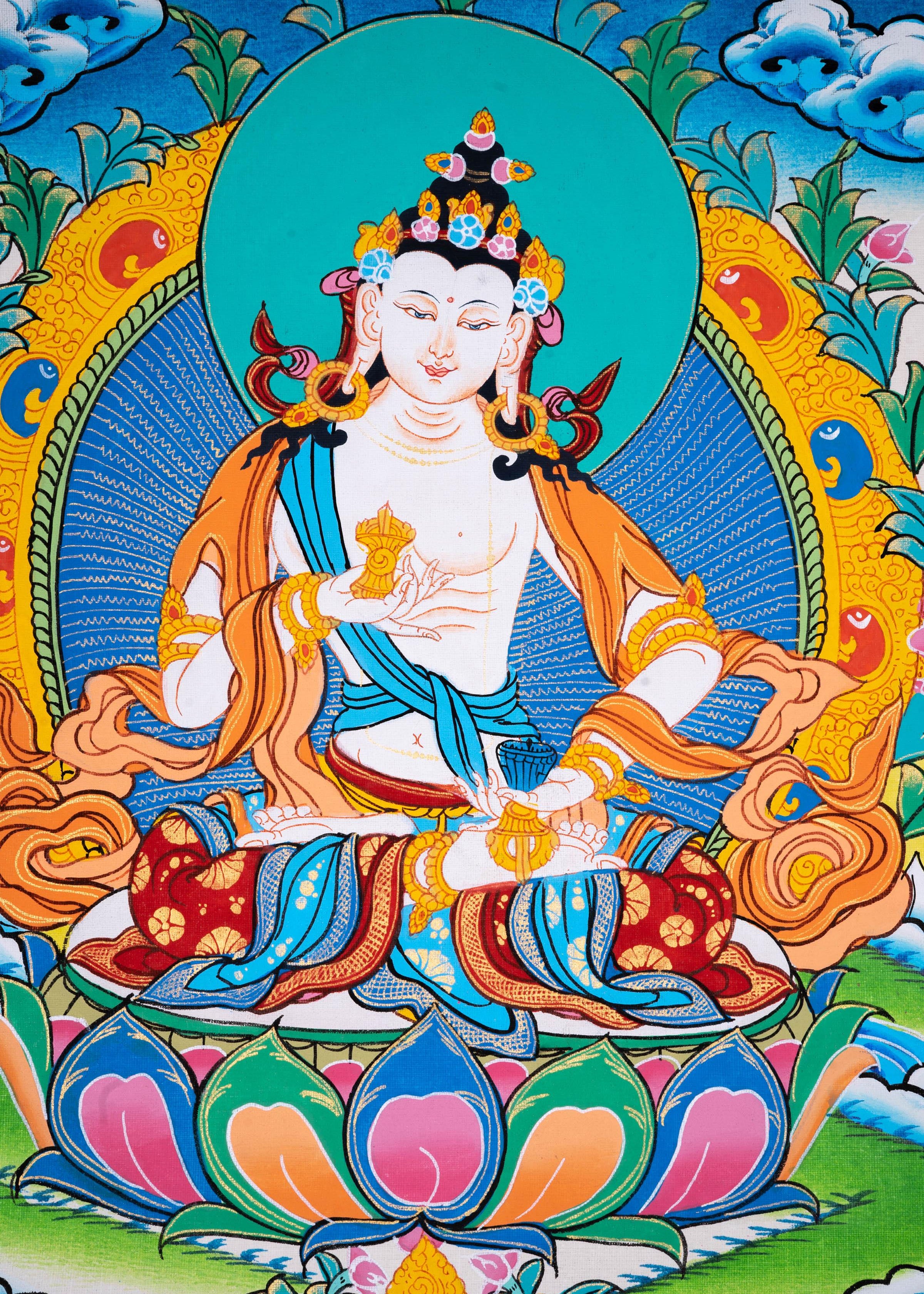 Vajrasattva thangka art - Himalayas Shop